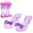 Набор украшений «Туфельки для принцессы», свет, фиолетовый - фото 110280064