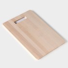 Доска разделочная с желобом Доляна «Классика» 30×20×0.8 см, массив берёзы - Фото 6