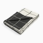 Одеяло байковое Этель "Клетка" цвет серый, 140х200 см, 100% хлопок, 400г/м2 - фото 10323560