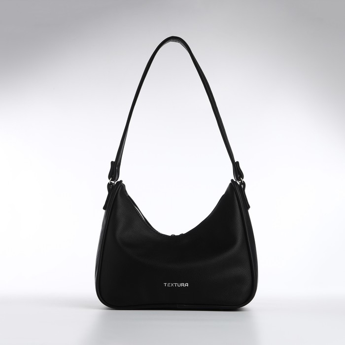 Сумка женская TEXTURA, багет, маленький размер, цвет чёрный - Фото 1