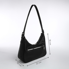 Сумка женская TEXTURA, багет, маленький размер, цвет чёрный - фото 22072358