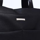 Сумка женская на молнии TEXTURA, большой размер, цвет чёрный - фото 22072367