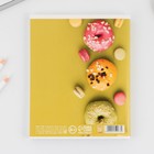 Тетрадь в клетку, 96 листов А5 на скрепке, «1 сентября: Пончики»,обложка мелованный картон 230 гр., внутренний блок №1, белизна 96% - фото 24658408