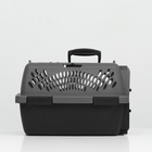 Переноска для животных с пластиковой дверью, 40×32×26, серая - Фото 8