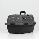 Переноска для животных с пластиковой дверью, 40×32×26, серая - Фото 10