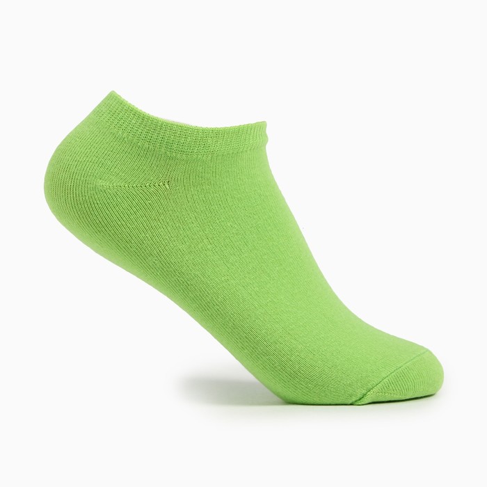 Носки короткие неон, цвет зелёный, размер 23-25 (37-40) - Фото 1
