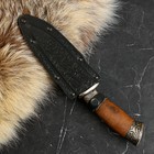 Нож кавказский, туристический "Зодиак" с ножнами, гарда, сталь - 40х13, орех, лезвие 14.5 см - Фото 4