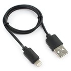 Кабель Cablexpert GCC-USB2-AP2-0.5M, Lightning - USB, 0.5 м, зарядка+передача данных, черный - фото 51460080 Кабель Cablexpert GCC-USB2-AP2-0.5M, Lightning - USB, 0.5 м, зарядка+передача данных, черный - фото 51460080
