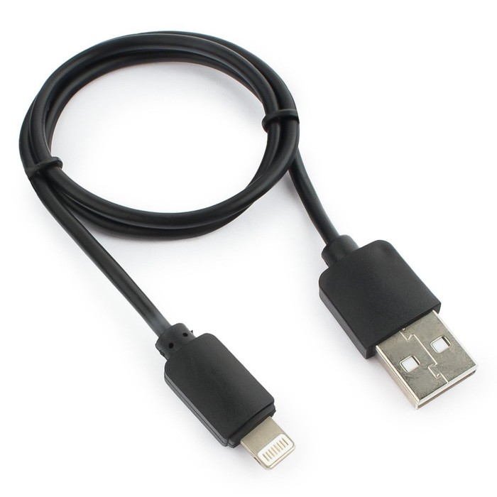 Кабель Cablexpert GCC-USB2-AP2-0.5M, Lightning - USB, 0.5 м, зарядка+передача данных, черный - фото 51460080