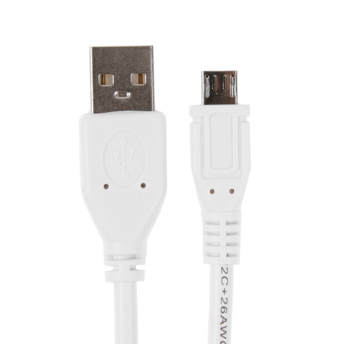 Кабель Cablexpert CCP-mUSB2-AMBM-W-0.5M, microUSB - USB, 0.5м,зарядка+передача данных, белый - фото 51481298