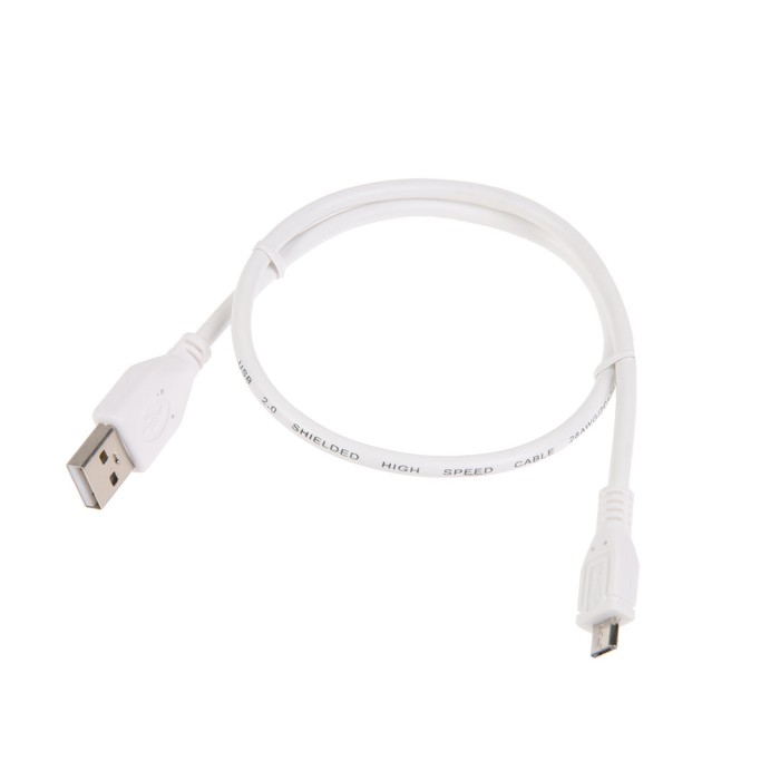 Кабель Cablexpert CCP-mUSB2-AMBM-W-0.5M, microUSB - USB, 0.5м,зарядка+передача данных, белый - фото 51481299