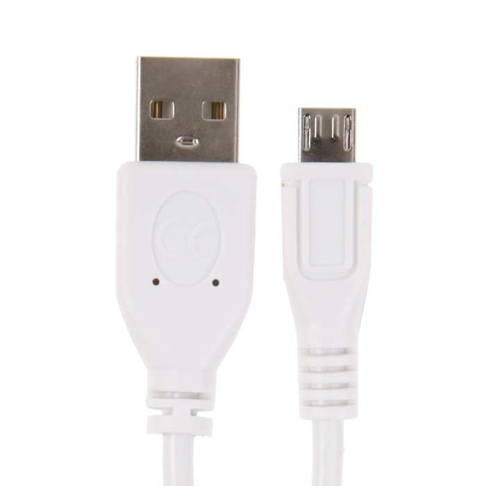 Кабель Cablexpert CCP-mUSB2-AMBM-W-1M, microUSB - USB, 1 м, зарядка+передача данных, белый - фото 51460093