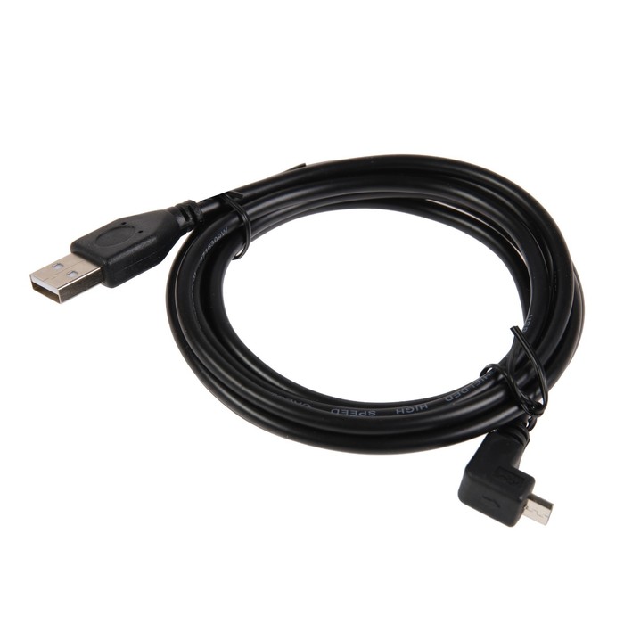 Кабель Cablexpert CCP-mUSB2-AMBM90-6, microUSB - USB, 1.8 м, зарядка+передача данных, черный - фото 51483842