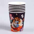 Набор бумажной посуды «Сказочная Алиса»: 6 тарелок, 6 стаканов - фото 6836111