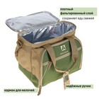 Термосумка «Арктика» с набором посуды для пикника на 3 человека, объём 13.5 л, зелёная - Фото 4