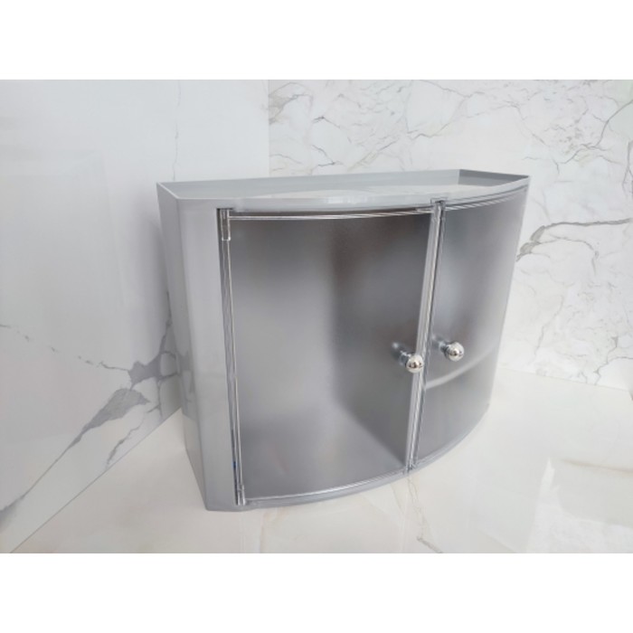 Шкафчик для ванной, 32х43х17 см, цвет прозрачный-серый - Фото 1