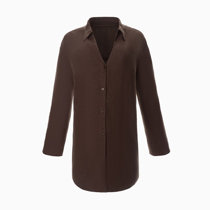 Рубашка женская, цвет тёмно-коричневый, размер 48 60989