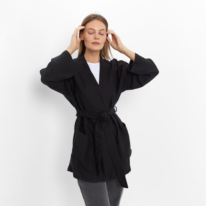 Жакет женский, цвет чёрный, размер 46 61002