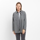 Рубашка женская, цвет серо-чёрный, размер 48 - фото 41453994