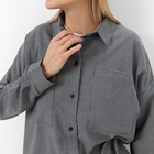 Рубашка женская, цвет серо-чёрный, размер 48 - фото 41454000