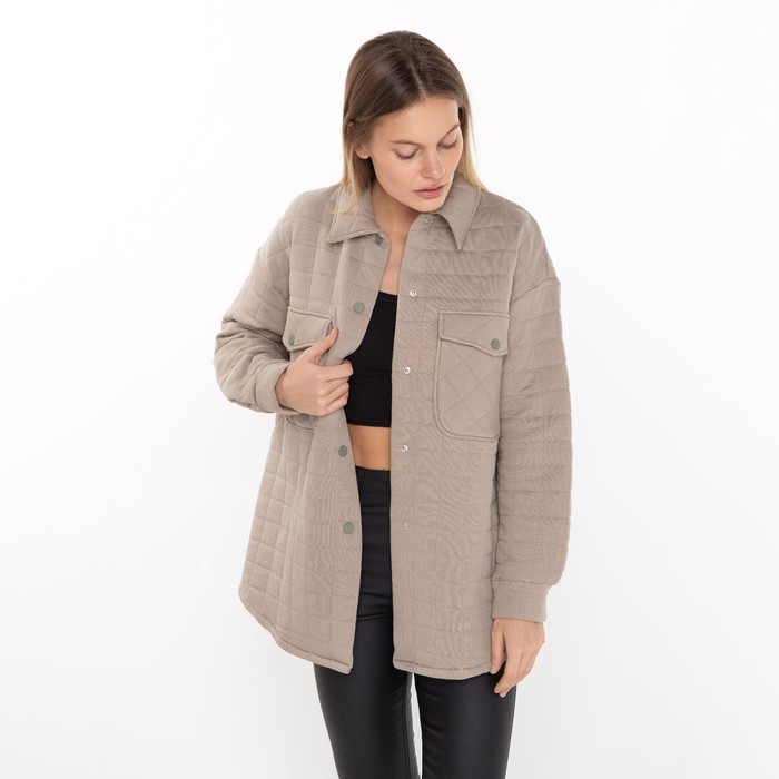 Рубашка женская, цвет серый, размер 44 61008