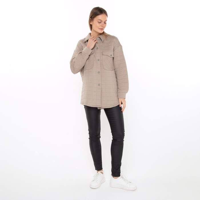 Рубашка женская, цвет серый, размер 48 61009