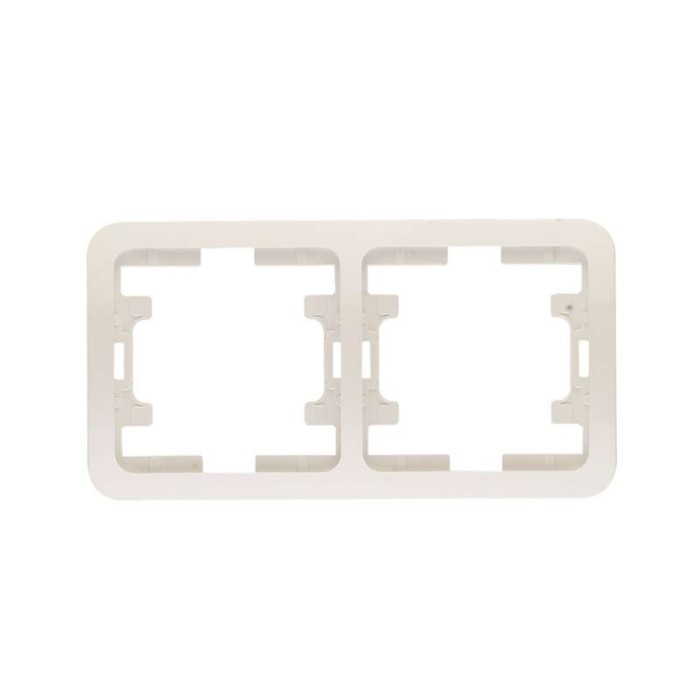 Рамка для розетки/выключателя Makel 22012 Mimoza, горизонтальная, цвет белый - Фото 1