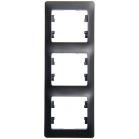 Рамка для розетки/выключателя SchE GSL000707 Glossa, вертикальная, цвет антрацит