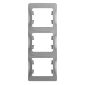 Рамка для розетки/выключателя SchE GSL000307 Glossa, вертикальная, алюминий