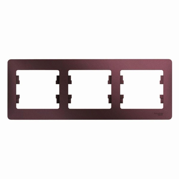 Рамка для розетки/выключателя SchE GSL001103 Glossa, горизонтальная, цвет баклажан