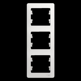 Рамка для розетки/выключателя SchE GSL000107 Glossa, вертикальная, цвет белый