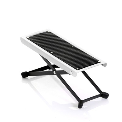 Подставка под ногу гитариста, белая, 25.5×10.5×12.5-25.5 см