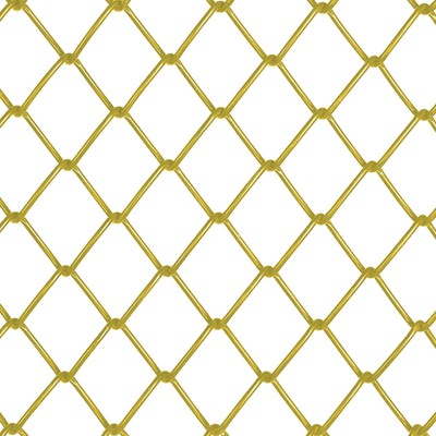 Сетка-рабица ячейка, с полимерным покрытием, 50×50 мм, толщина 2.6 мм, рулон 1.5×10 м, цвет желтый