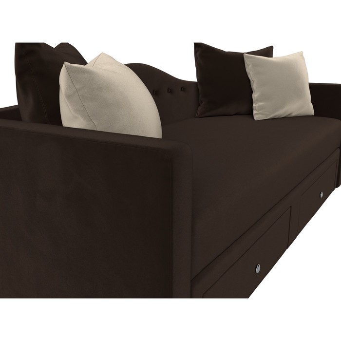 Детский прямой диван «Дориан», микровельвет, цвет коричневый / бежевый - фото 1884118429