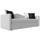 Детский прямой диван «Дориан», экокожа, цвет белый / чёрный - фото 298453488