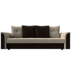 Прямой диван «Сиеста», механизм книжка, микровельвет, цвет бежевый / коричневый - Фото 2