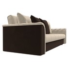 Прямой диван «Сиеста», механизм книжка, микровельвет, цвет бежевый / коричневый - Фото 3