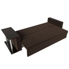 Прямой диван «Атланта Лайт», стол слева, механизм еврокнижка, микровельвет, коричневый 9555048