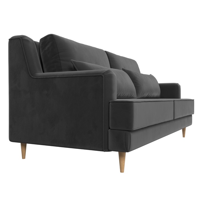 Прямой диван «Джерси», велюр, цвет серый - фото 1907656161