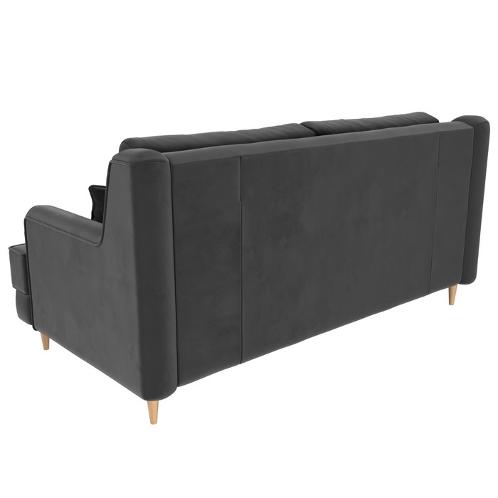 Прямой диван «Джерси», велюр, цвет серый - фото 1907656164