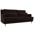 Прямой диван «Джерси», микровельвет, цвет коричневый - фото 298716223