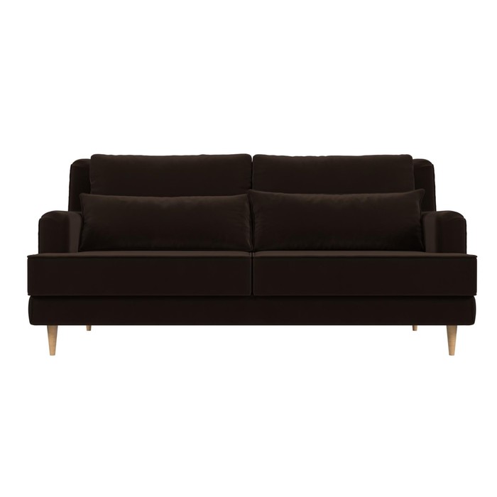Прямой диван «Джерси», микровельвет, цвет коричневый - фото 1907656176