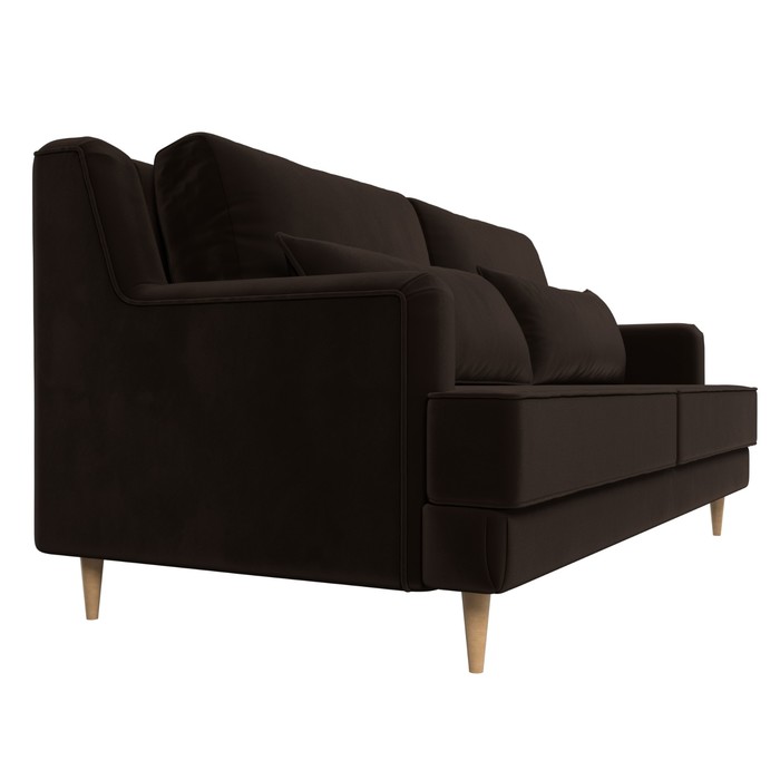 Прямой диван «Джерси», микровельвет, цвет коричневый - фото 1907656177