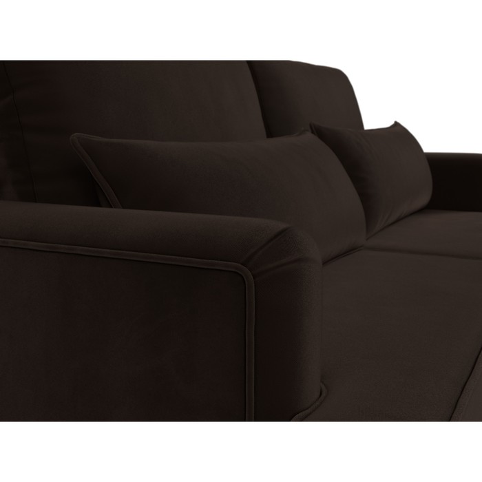 Прямой диван «Джерси», микровельвет, цвет коричневый - фото 1907656178