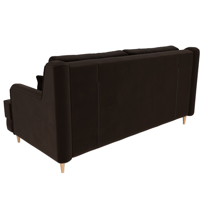 Прямой диван «Джерси», микровельвет, цвет коричневый - фото 1907656180