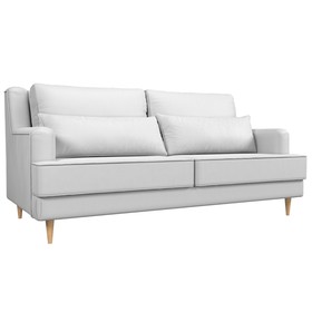 Прямой диван «Джерси», экокожа, цвет белый