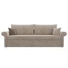 Прямой диван «Милфорд», механизм еврокнижка, велюр, цвет бежевый - фото 2189506