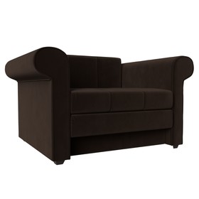 Кресло-кровать «Берли», механизм еврософа, микровельвет, цвет коричневый