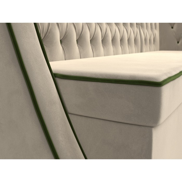 Кухонный угловой диван «Лофт», правый угол, микровельвет, цвет бежевый / зелёный - фото 1907656443