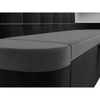 Кухонный угловой диван «Тефида», правый угол, механизм дельфин, велюр, цвет серый / чёрный - Фото 4